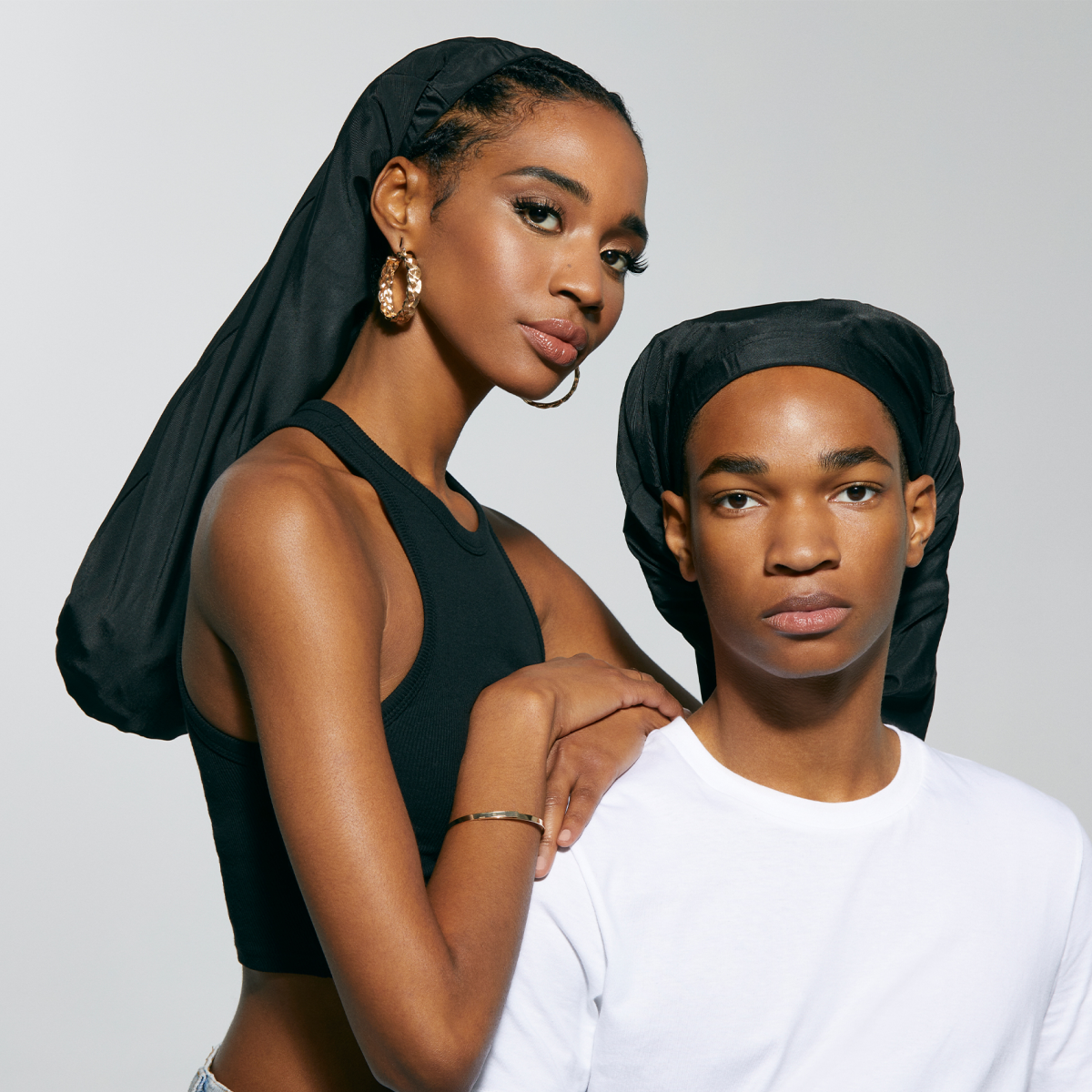 Silky Spandex Hair Cap Super Jumbo, Black KISS Colors Care