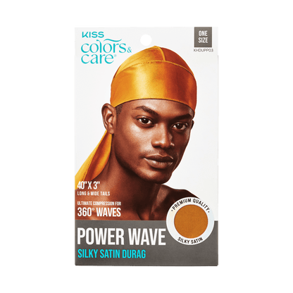 KISS Colors &amp; Care Power Wave Silky Satin Durag - Gold