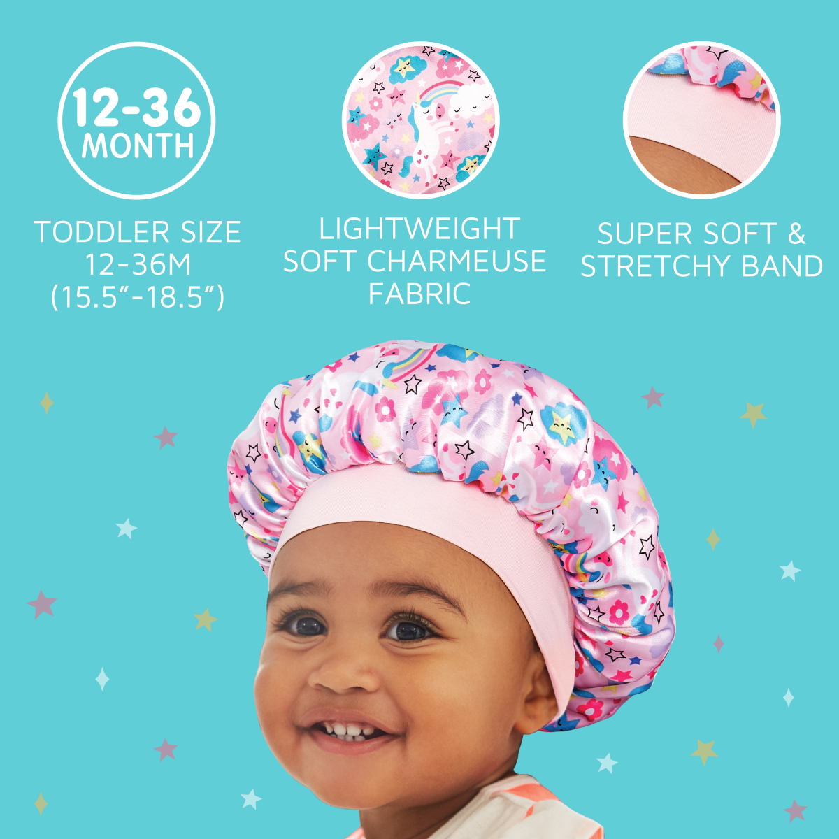 KISS Colors &amp; Care Toddler Silky Satin Bonnet