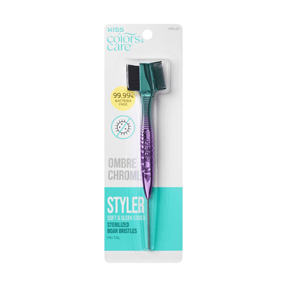 KISS Colors &amp; Care Ombre Chrome 3-in-1 Edge Brush