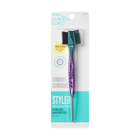 KISS Colors &amp; Care Ombre Chrome | 3-in-1 Edge Brush