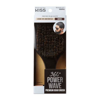 KISS Colors &amp; Care 360 Power Wave Premium Boar Brush - Medium Soft