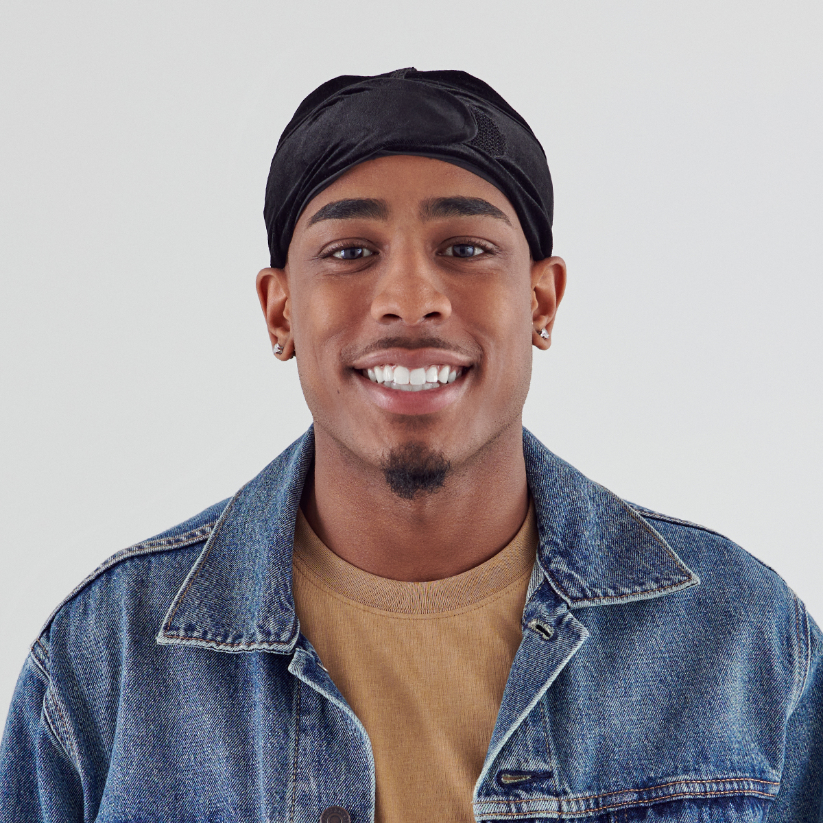 Kiss Colors &amp; Care Compress-Rag Power Wave Luxe Velvet Durag, Black