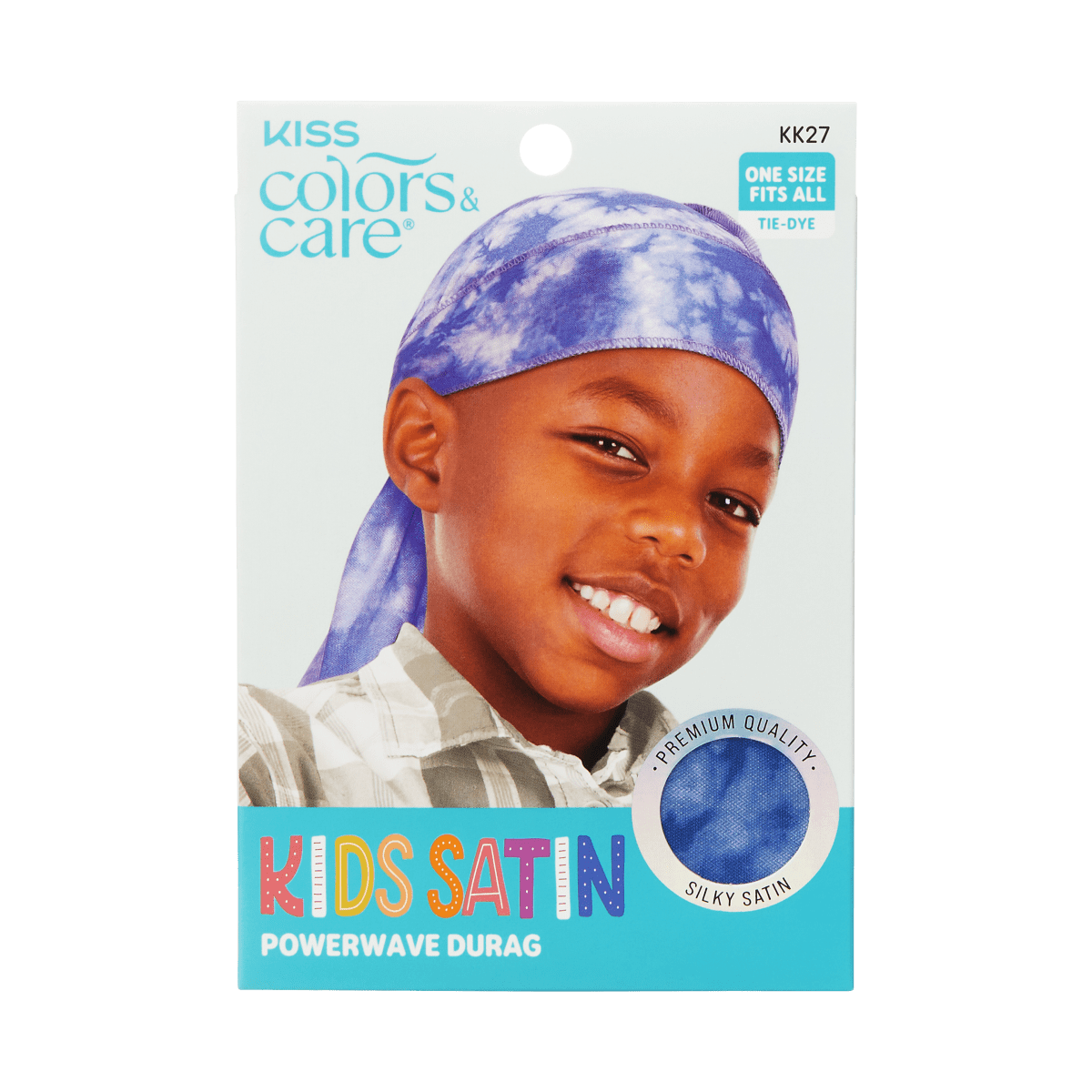 KISS Colors &amp; Care Kids Satin Premium Silky Powerwave Durag - Tie-Dye