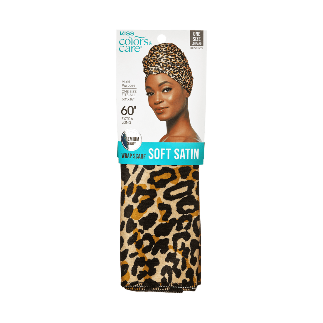 Soft Satin Wrap Scarf - Leopard