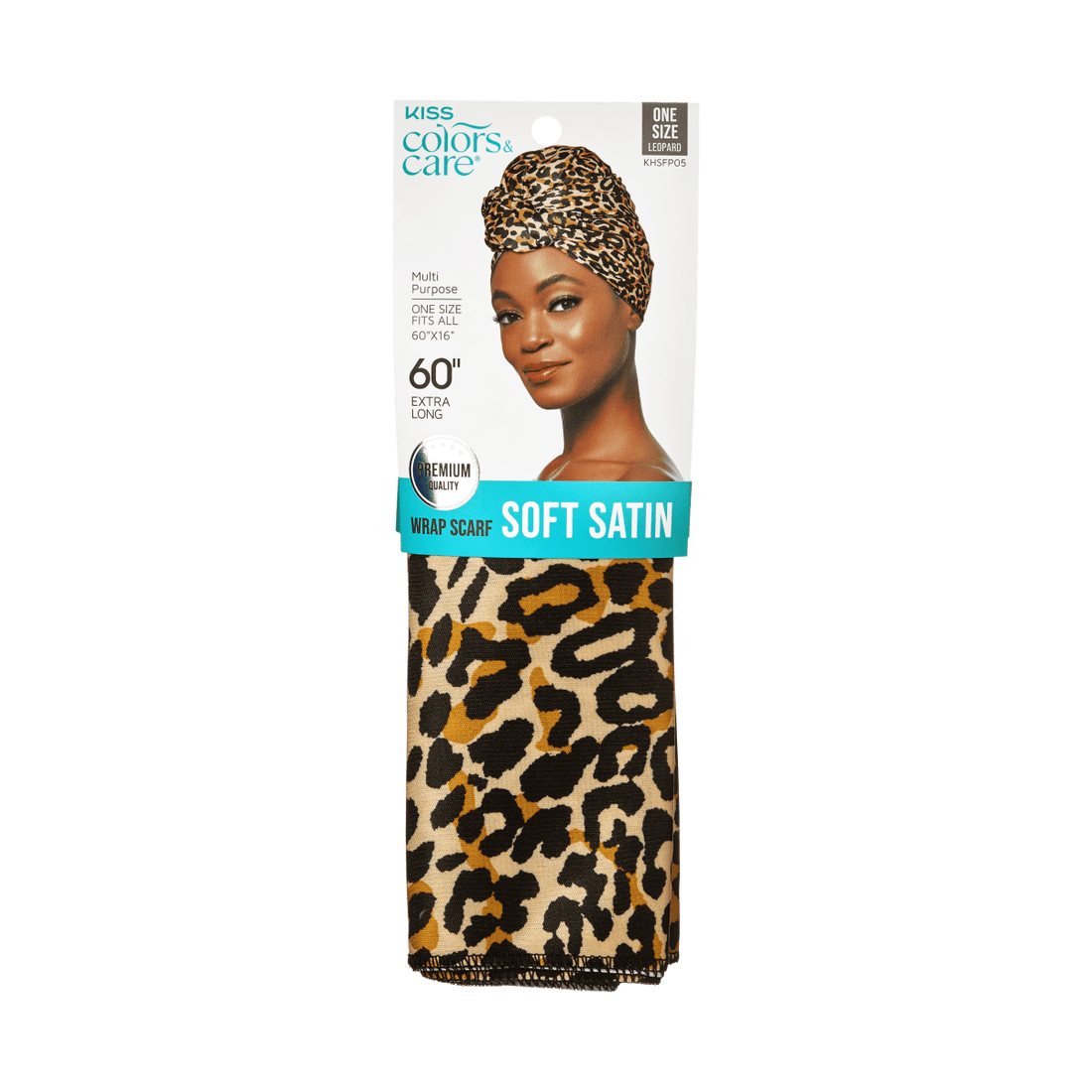 KISS Colors &amp; Care Soft Satin Wrap Scarf - Leopard