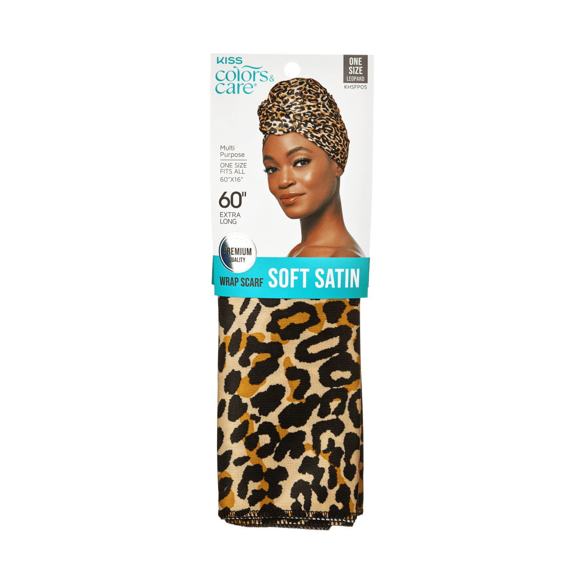 KISS Colors &amp; Care Soft Satin Wrap Scarf - Leopard