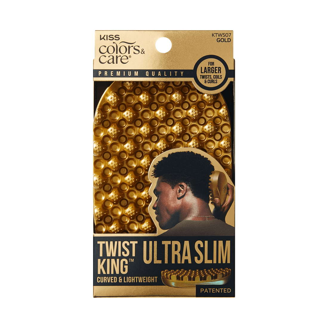 KISS Colors &amp; Care Ultra Slim Twist King - Curved &amp; Lightweight