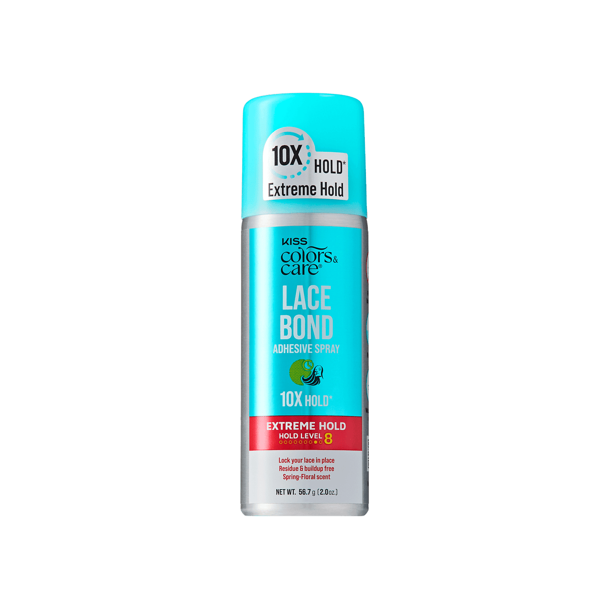 Kiss Colors &amp; Care Lace Bond Spray | Extreme Hold, Wig Adhesive Spray, Wig Glue, Travel Size, 2 oz, Hair Care