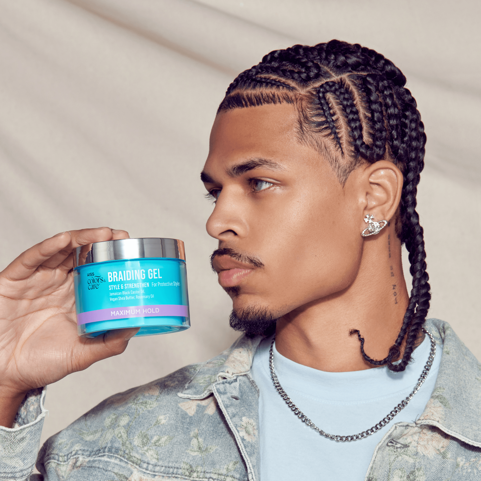 Braiding Gel - KISS Colors & Care Maximum Hold Braiding Gel