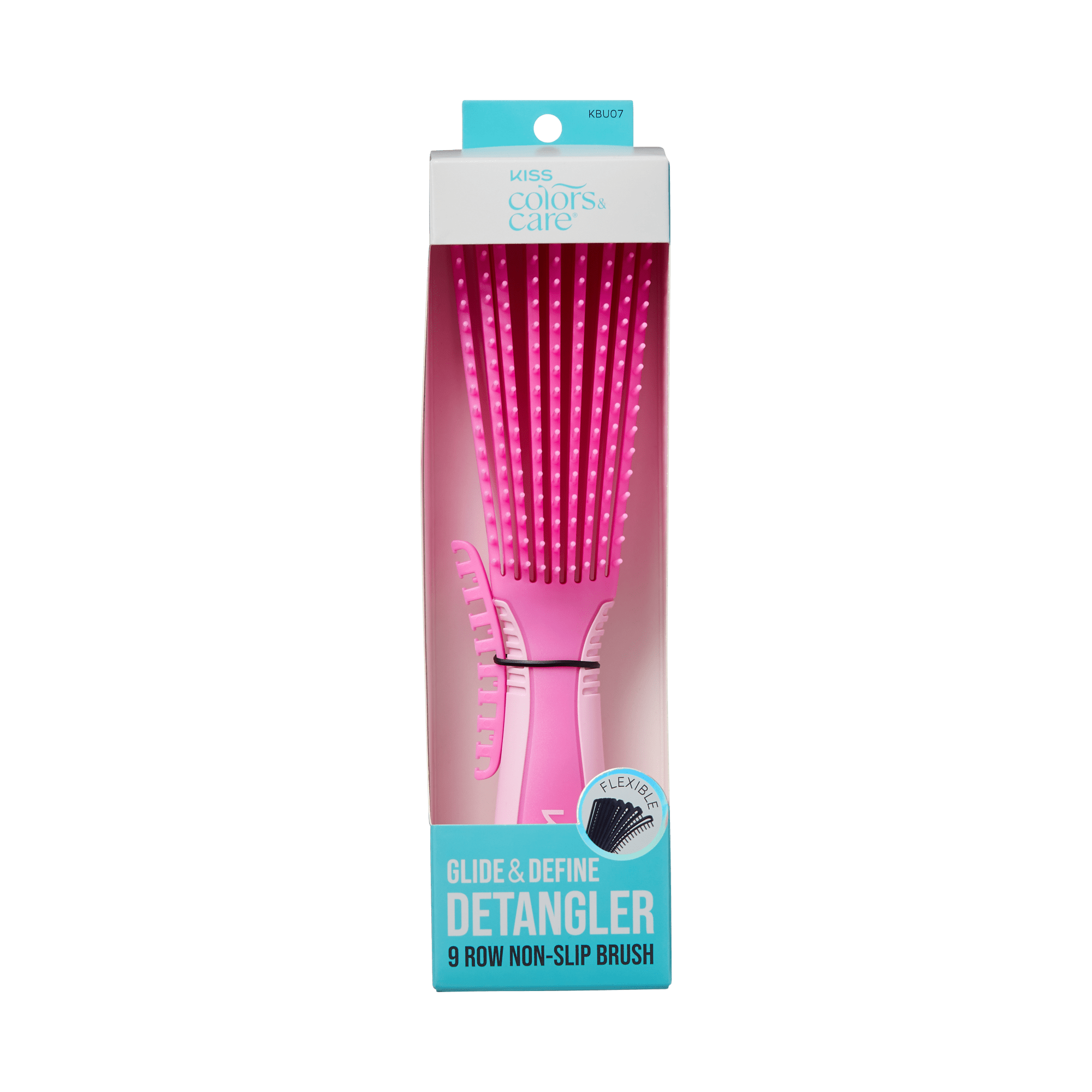 Kiss Colors &amp; Care Glide &amp; Define Non-Slip Detangling Brush