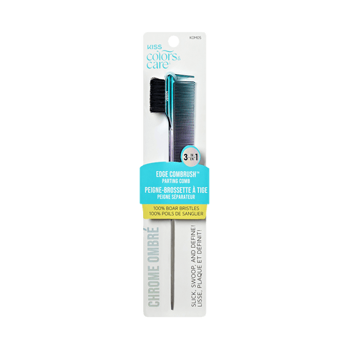 KISS Colors &amp; Care 3-in-1 Ombre Chrome Edge Combrush