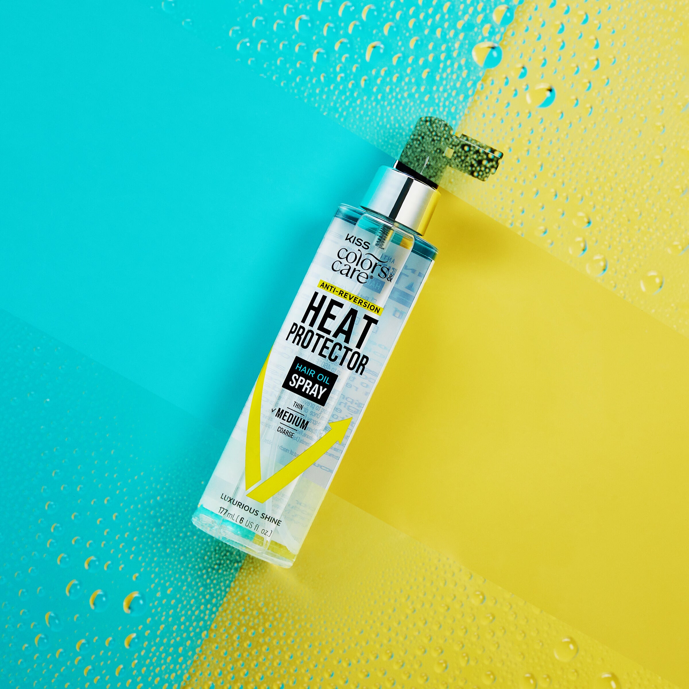 Kiss Colors &amp; Care Anti-Reversion Heat Protector Hair Oil Spray