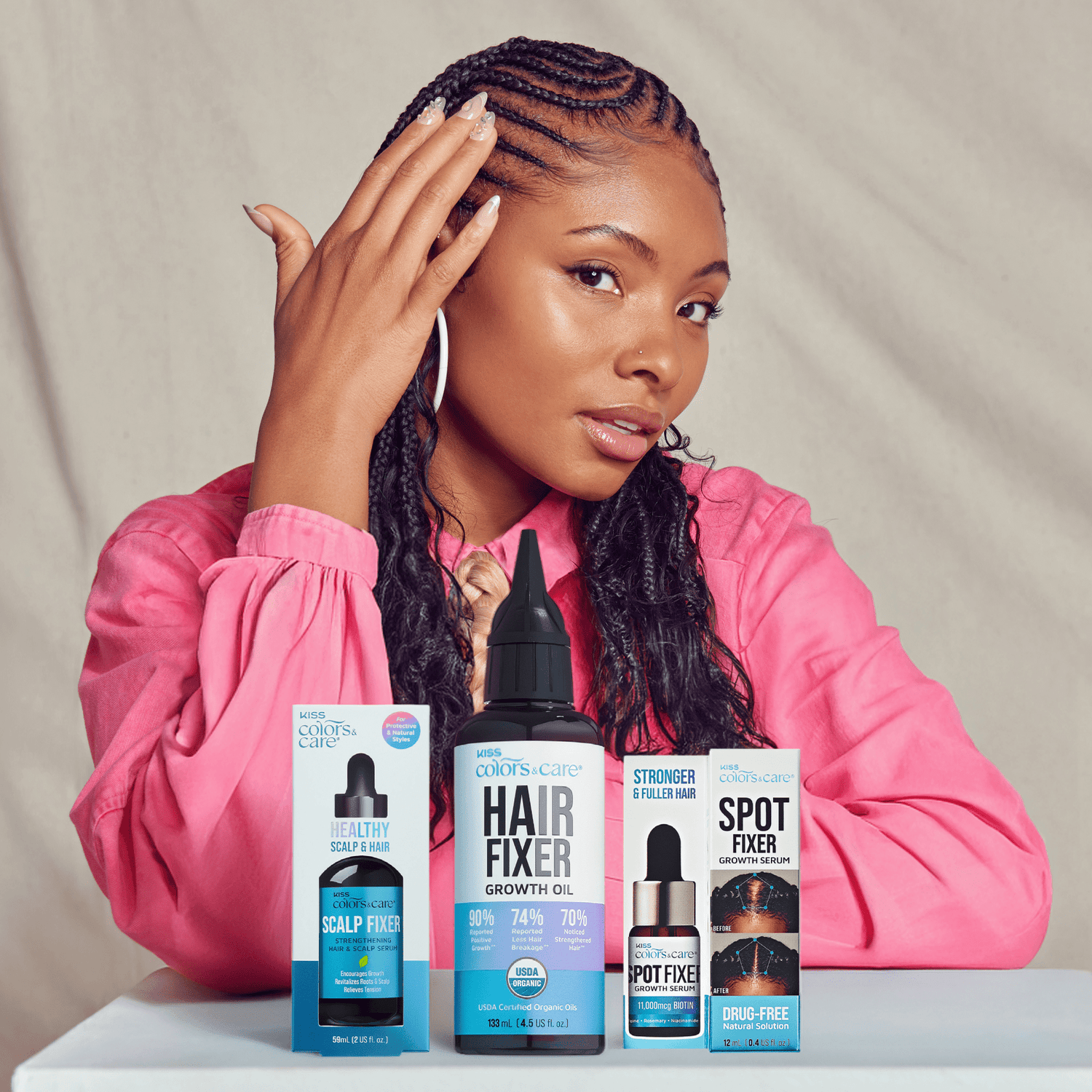 Kiss Colors & Care Healthy Hair Fixation Trio - Spot Fixer Growth Kiss Colors & Care Healthy Hair Fixation Trio - Spot Fixer Growth