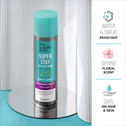 KISS Colors &amp; Care Super Stay Freezing Spray 11.1 oz.