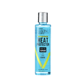Tall transparent blue bottle with a silver cap labeled KISS Colors &amp; Care Anti-Reversion Heat Protector Hair Oil Serum, for thin to coarse hair, 177 ml.