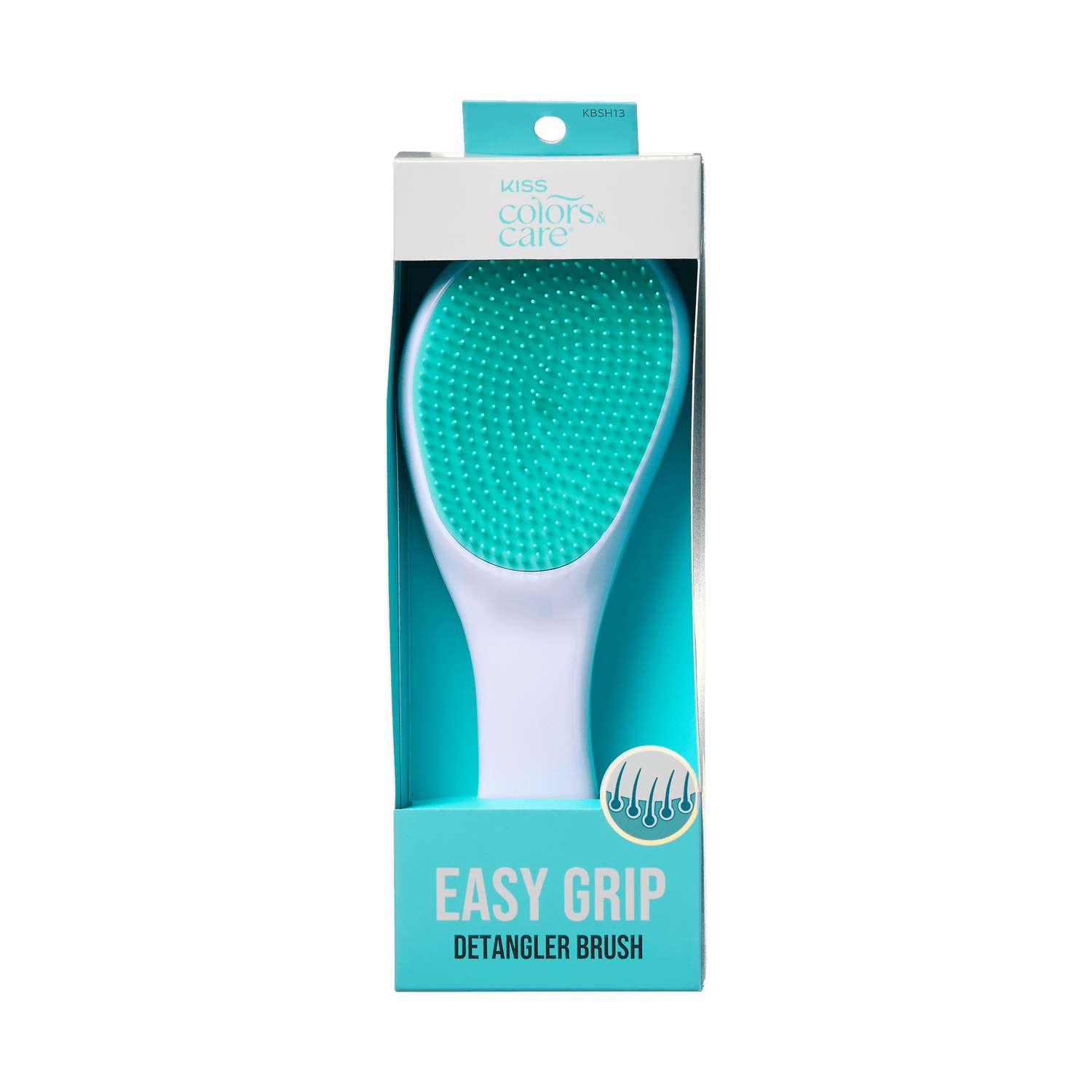 Kiss Colors &amp; Care Easy Grip Detangler Brush