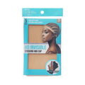 KISS Colors &amp; Care HD Invisible Stocking Wig Cap in beige packaging, showing 5 pieces, protects natural hair and edges, features sheer cap comparison.