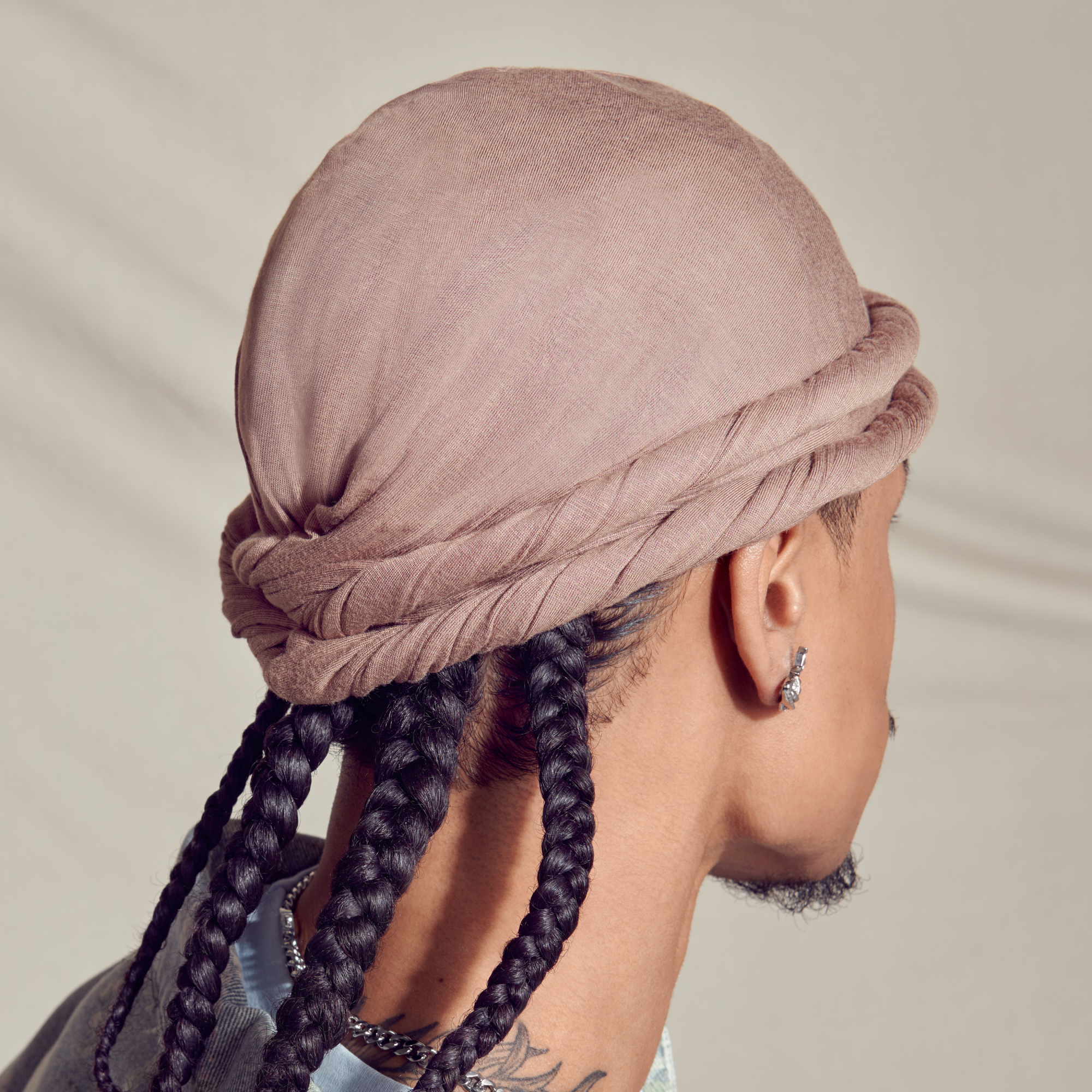 Kiss Colors &amp; Care Premium Satin-Lined Halo Turban, Taupe