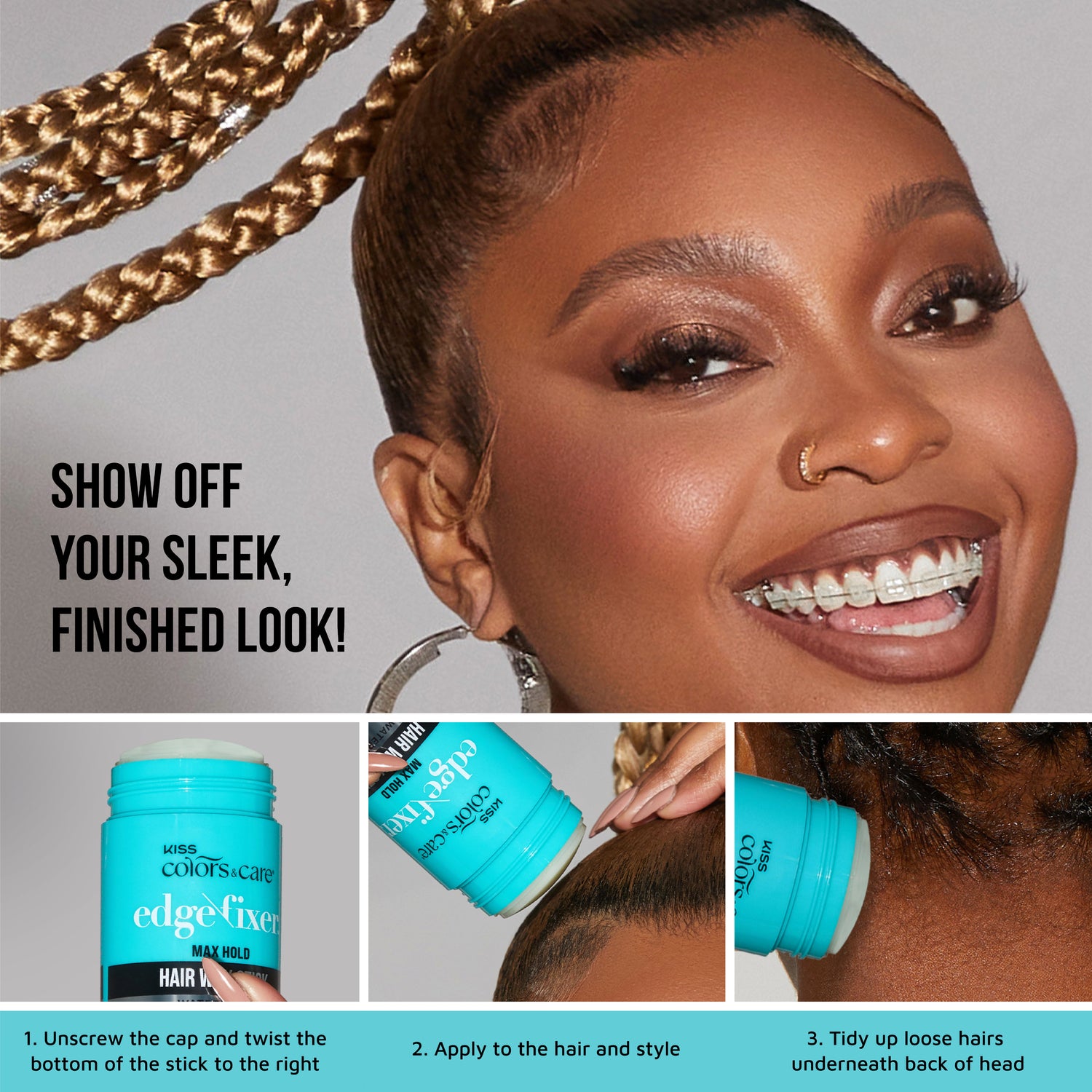 KISS Colors &amp; Care Edge Fixer Wax Stick – Mango