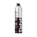 Silver and dark brown aerosol can of KISS Colors &amp; Care Tintation Spray in Darkest Brown, labeled as temporary hair color spray, enriched with olive oil, water-resistant, smudge-proof, pillow-friendly, quick-dry.