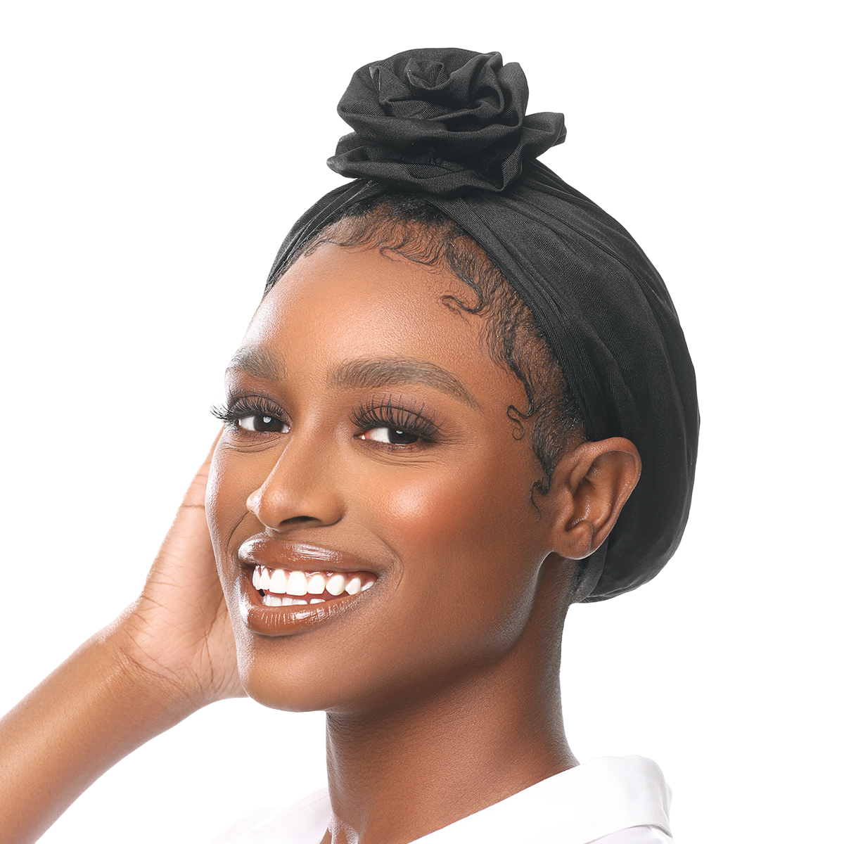 KISS Colors &amp; Care Pre-Tied Turban Top Knot - Black