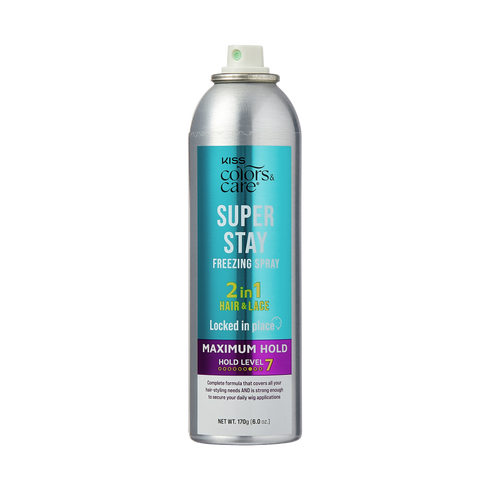 KISS Colors & Care Super Stay Freezing Spray Maximum Hold, 6 oz.