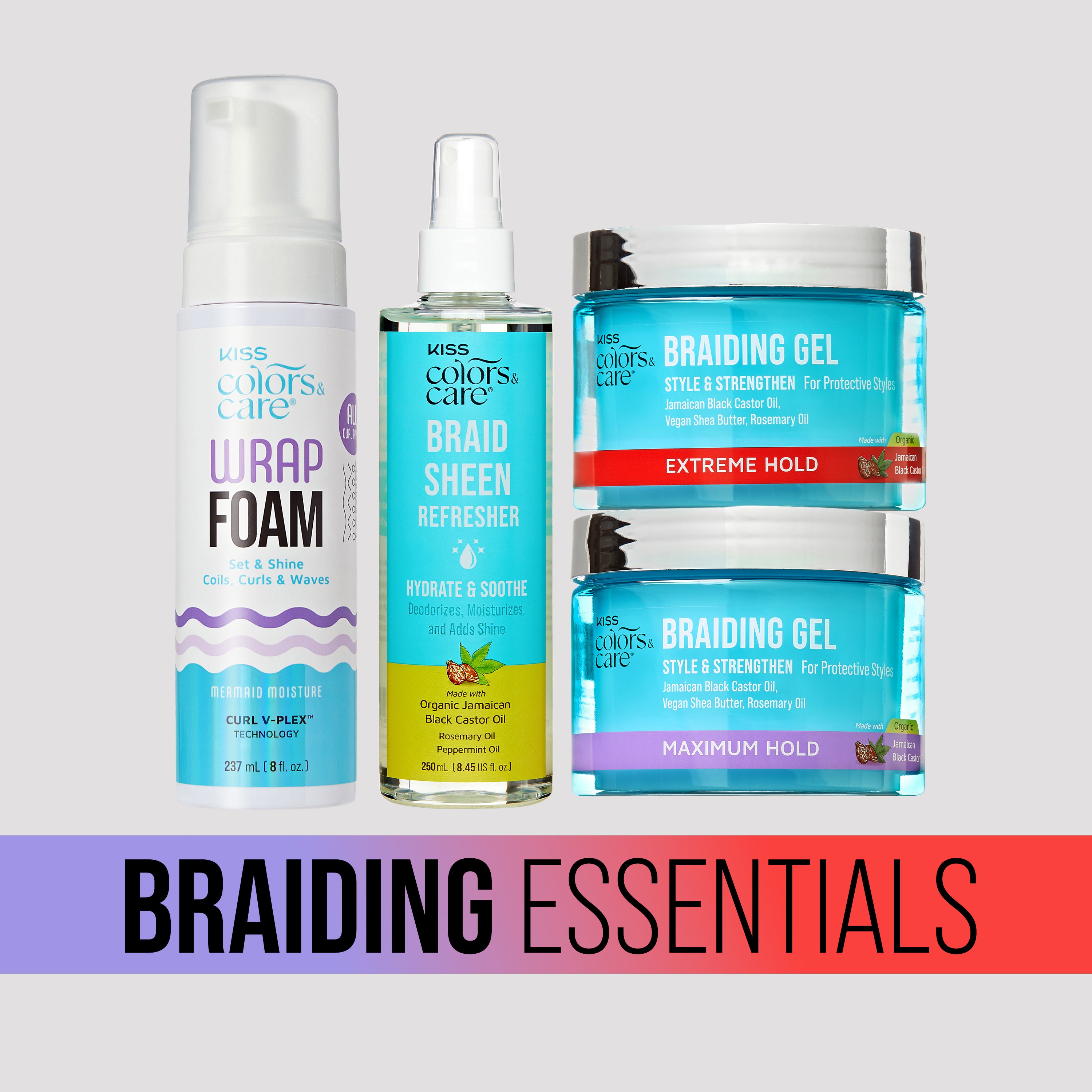 Kiss Colors & Care Ultimate Braiding Essentials Bundle – KISS