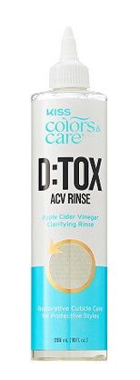 Kiss Colors & Care D:TOX ACV Rinse bottle on a white background