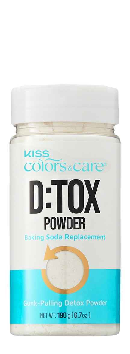 Kiss Colors & Care D:TOX Powder packaging on a white background