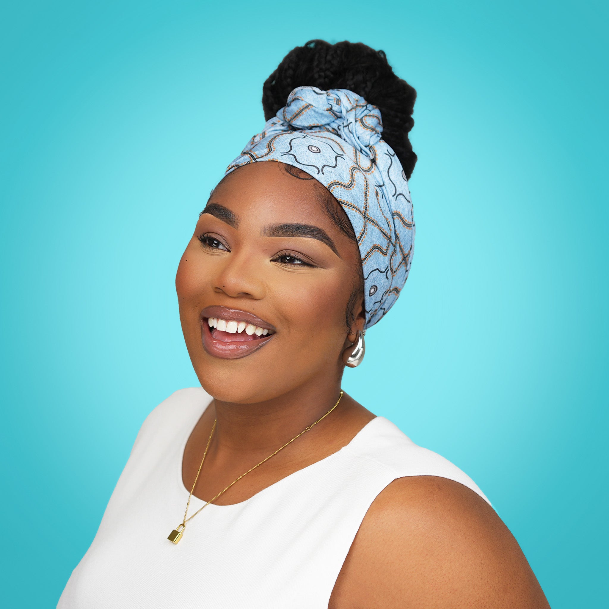Limited Edition BIFC Satin Wrap Scarf | Samaria Leah – KISS Colors