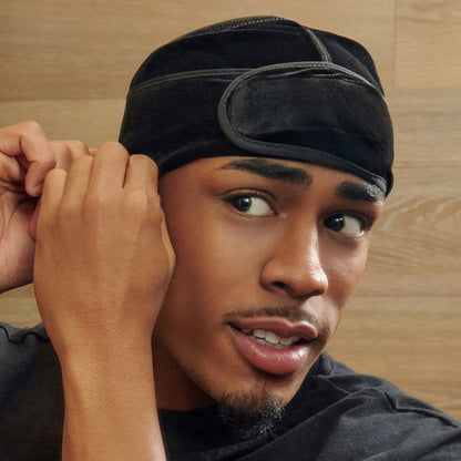 KISS Colors &amp; Care Compress-Rag Power Wave Luxe Velvet Durag, Black