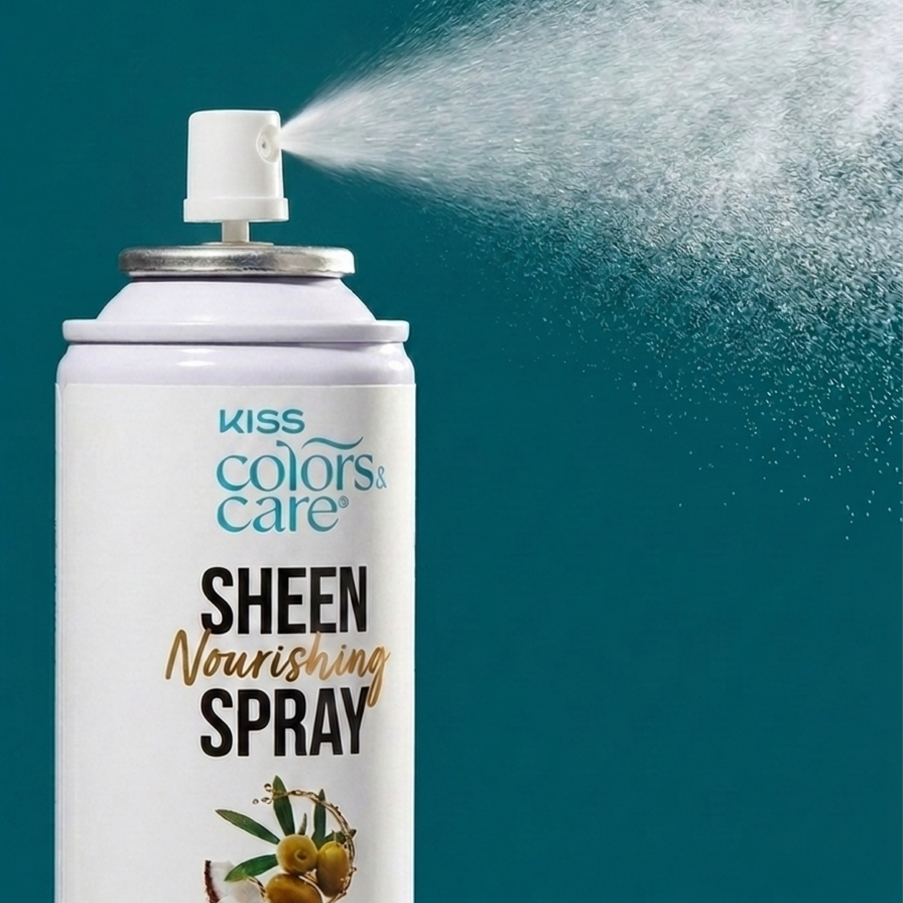Kiss Colors &amp; Care Nourishing Sheen Spray for Luminous Shine | Travel Size, 2 US fl. oz, Hair Care