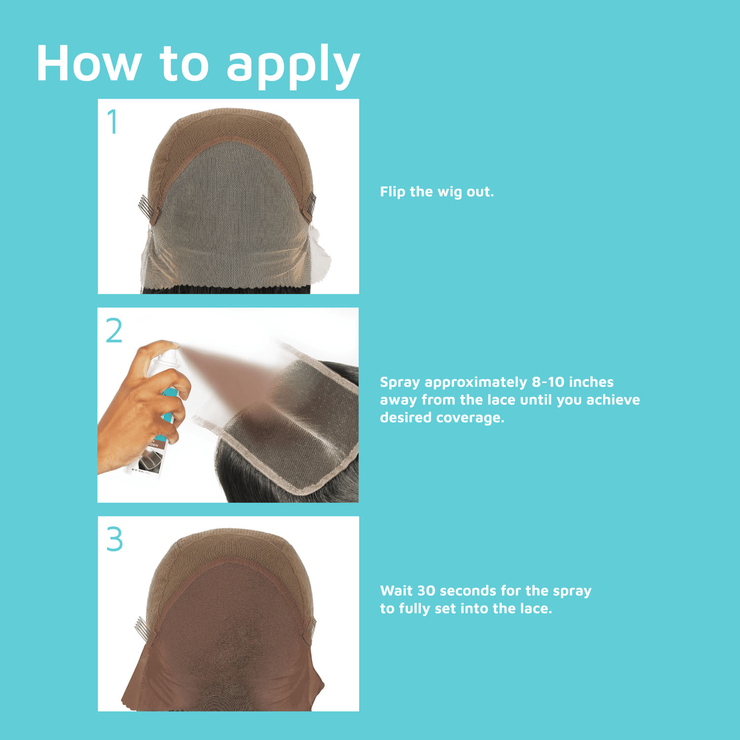 KISS Colors &amp; Care Lace Tinting Spray – Medium Brown