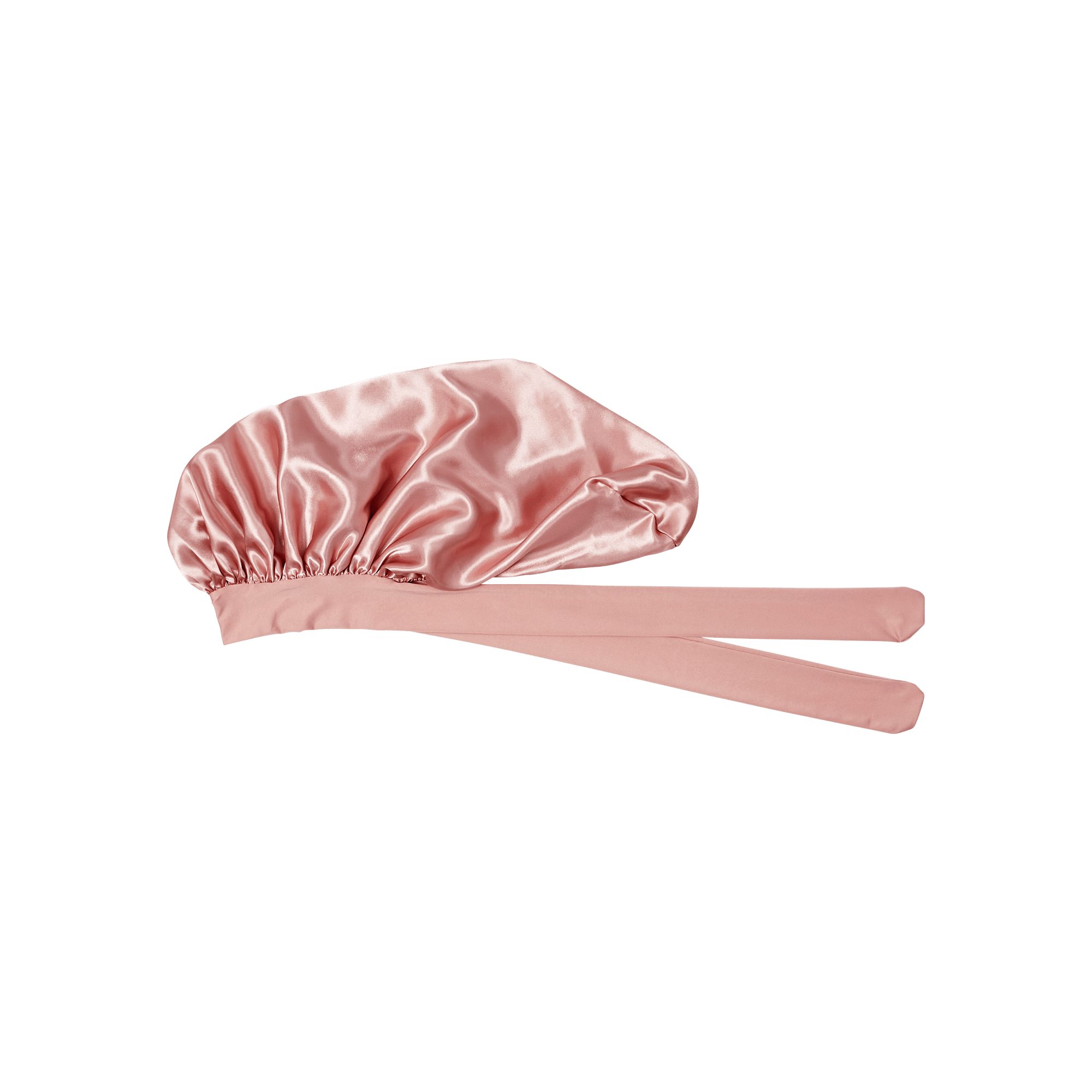 Kiss Colors &amp; Care Silky Satin Tie Band Braid Edge Bonnet - Dust Pink