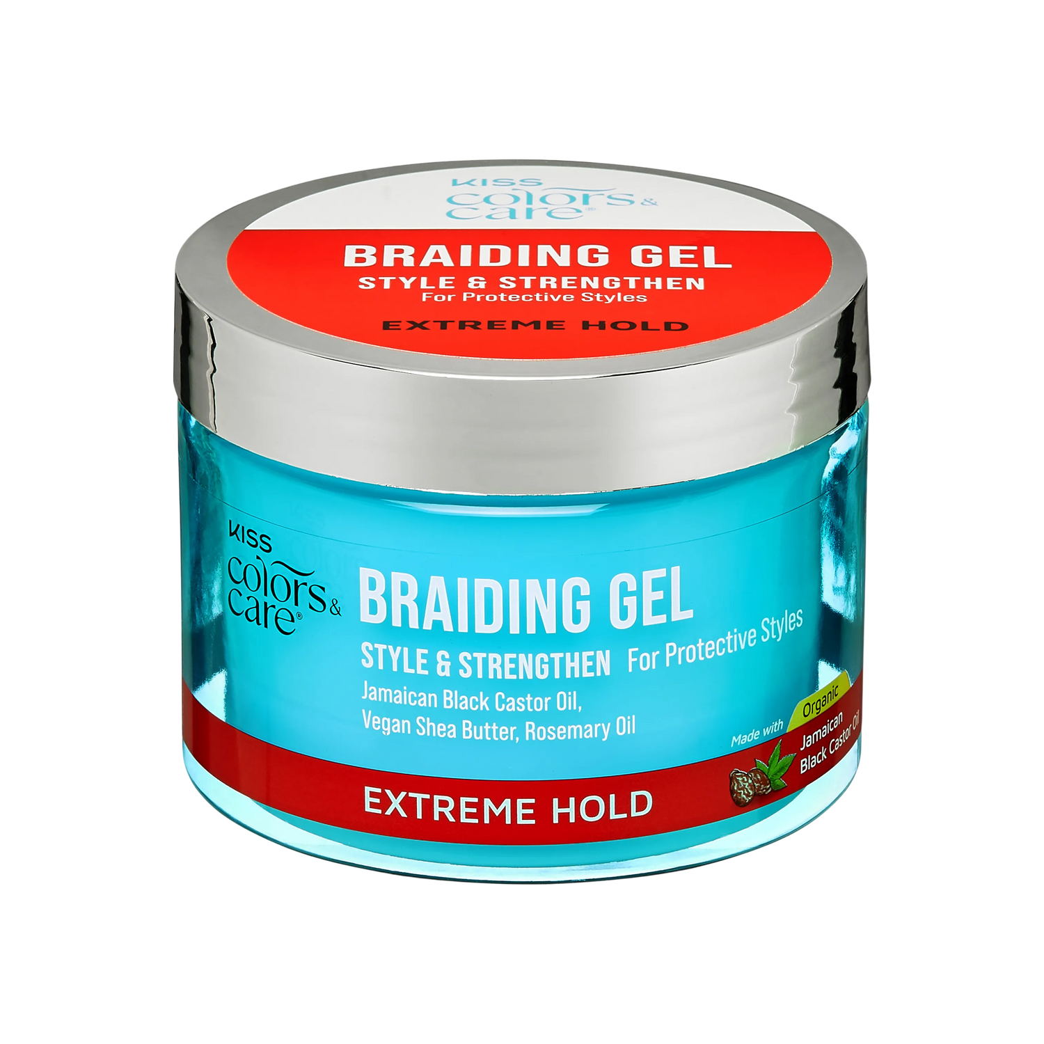 Kiss Colors &amp; Care Braiding Gel, Extreme Hold, 6 oz.