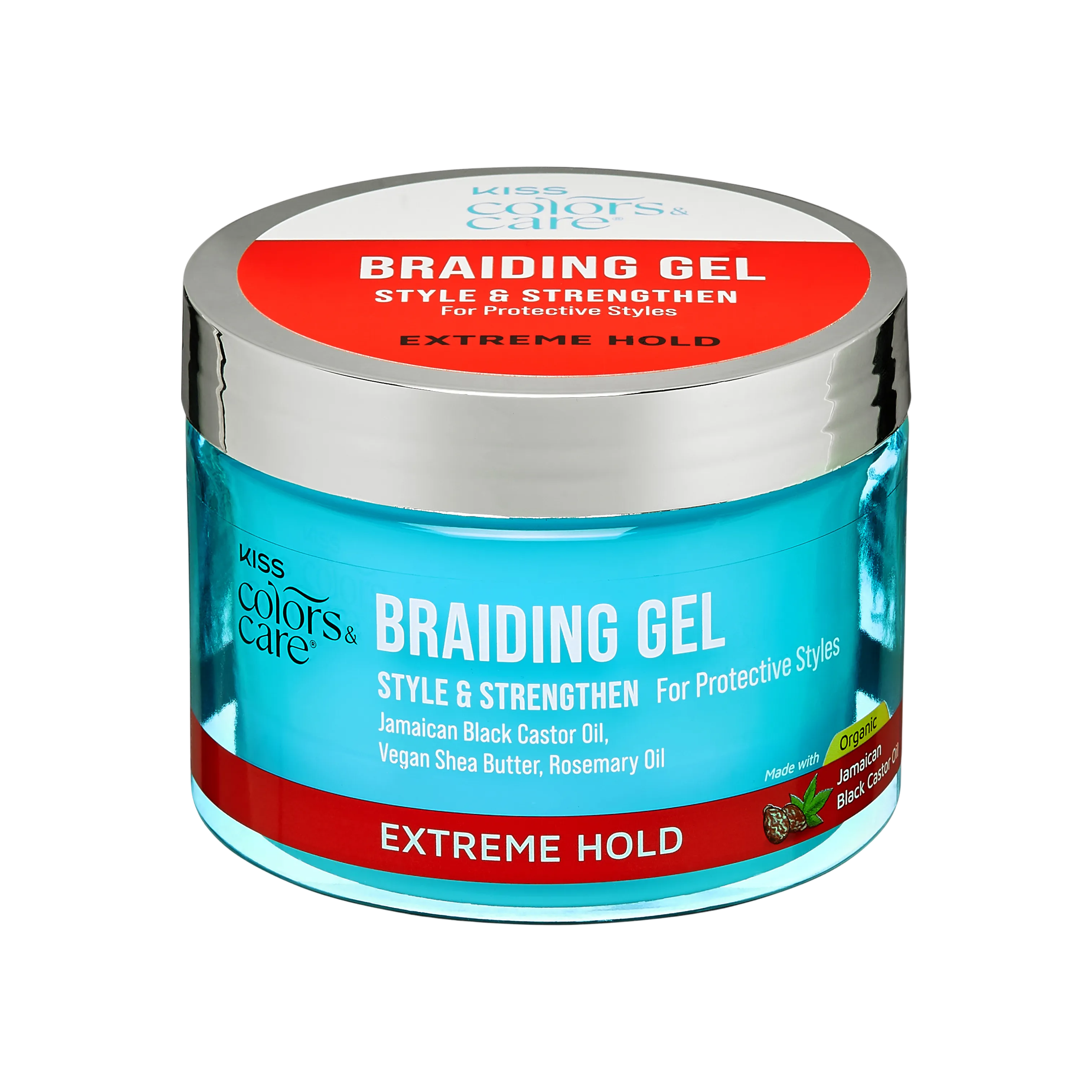 Kiss Colors &amp; Care Braiding Gel, Extreme Hold, 6 oz.
