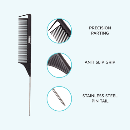 KISS Colors &amp; Care Pin Tail Parting Comb