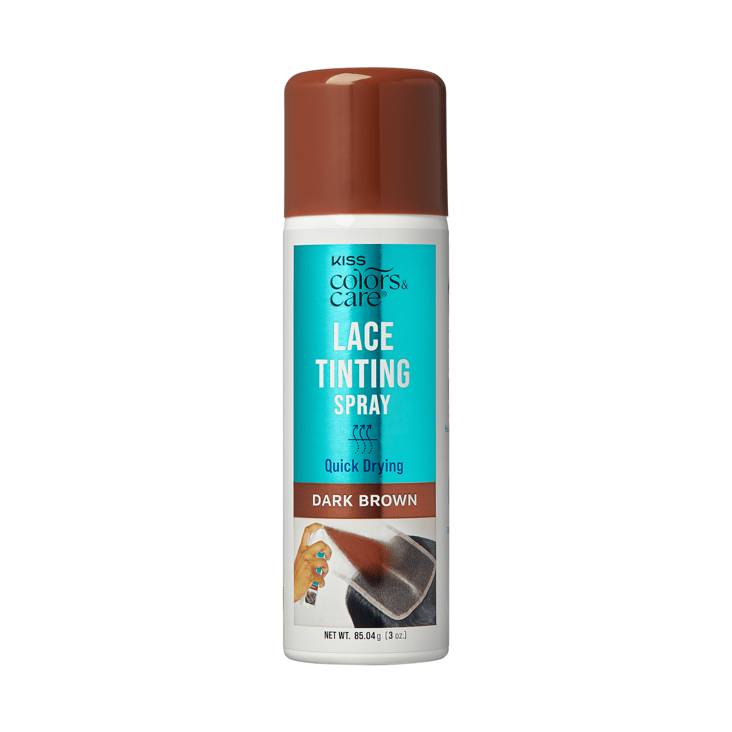 Kiss Colors &amp; Care Lace Tinting Spray - Dark Brown