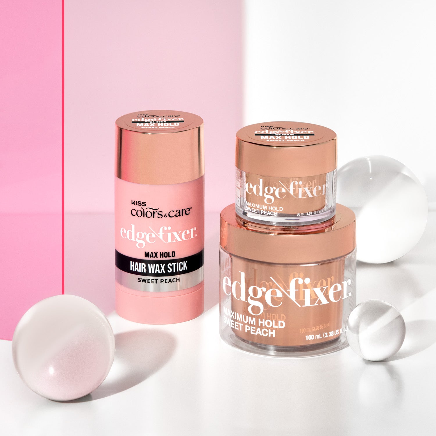 Kiss Colors &amp; Care Edge Fixer | Sweet Peach