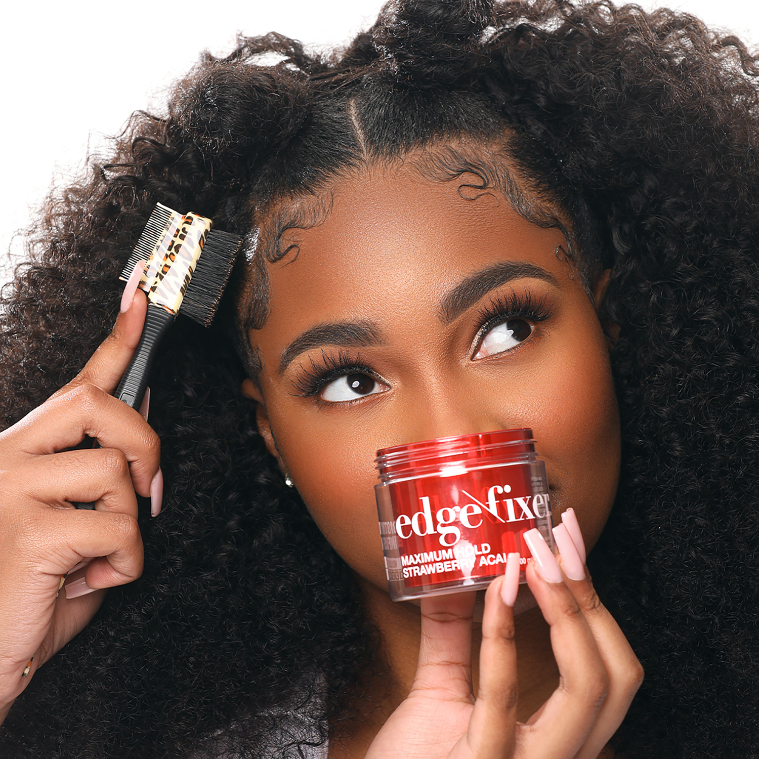 Kiss Colors &amp; Care Edge Fixer 100 mL - Strawberry Acai