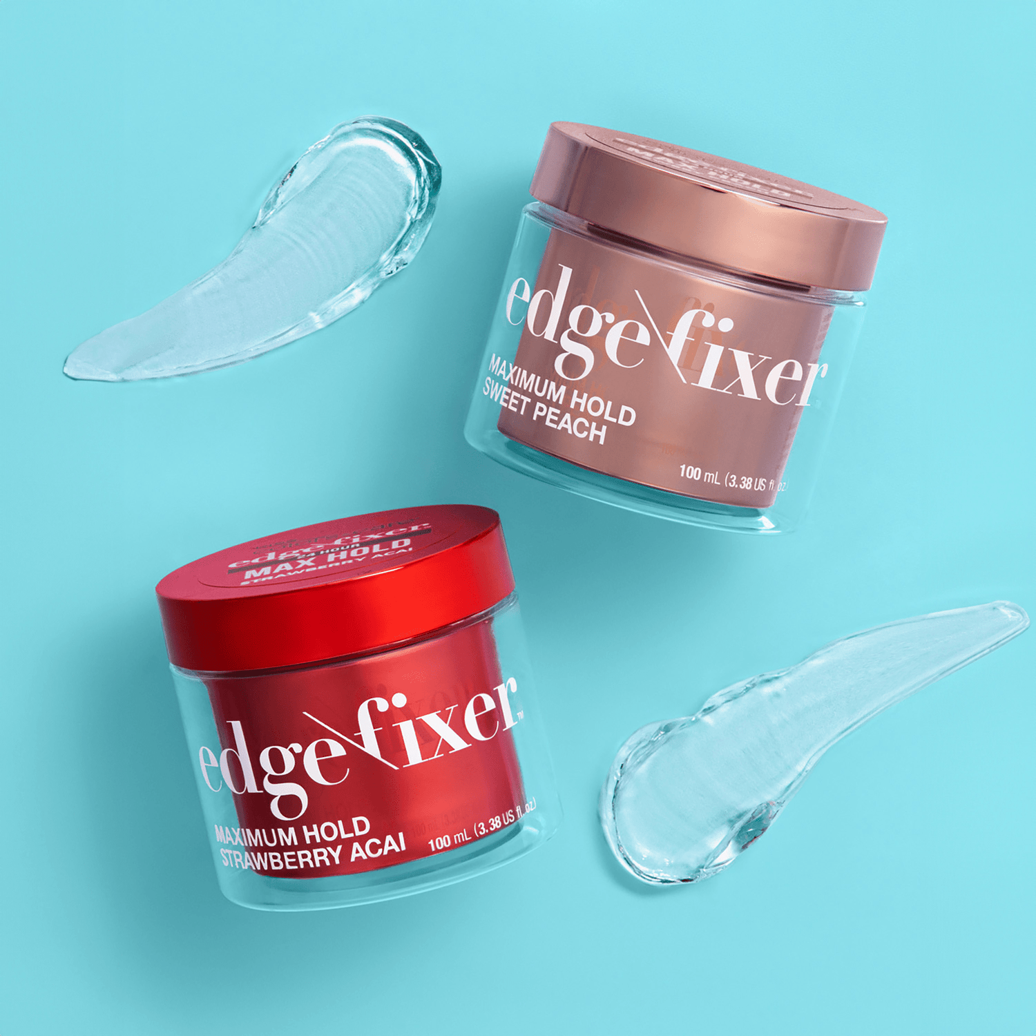 Edge Fixer Hair Gel, 100mL - Sweet Peach | KISS Colors & Care Edge Fixer Hair Gel, 100mL - Sweet Peach | KISS Colors & Care