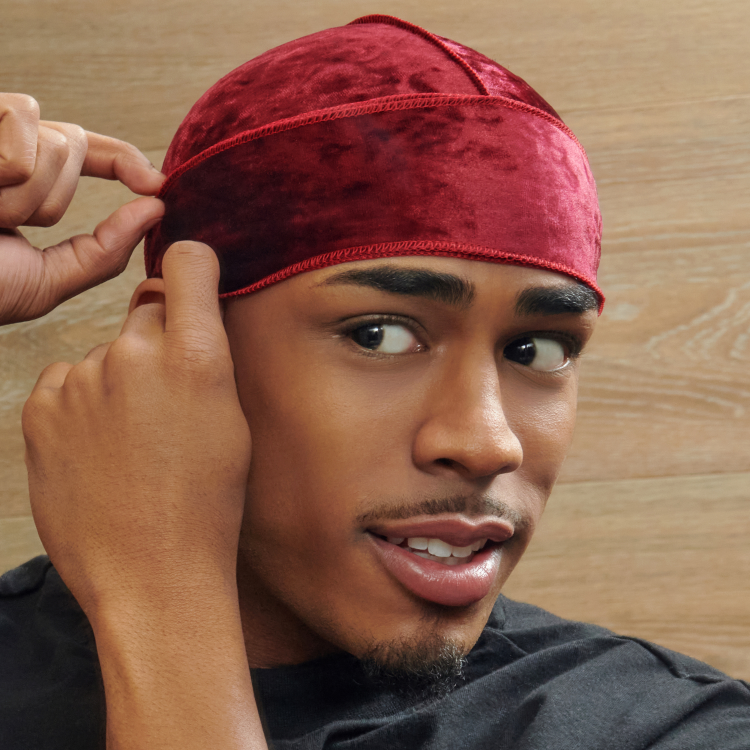KISS Colors &amp; Care Power Wave Velvet Luxe Durag, Burgundy