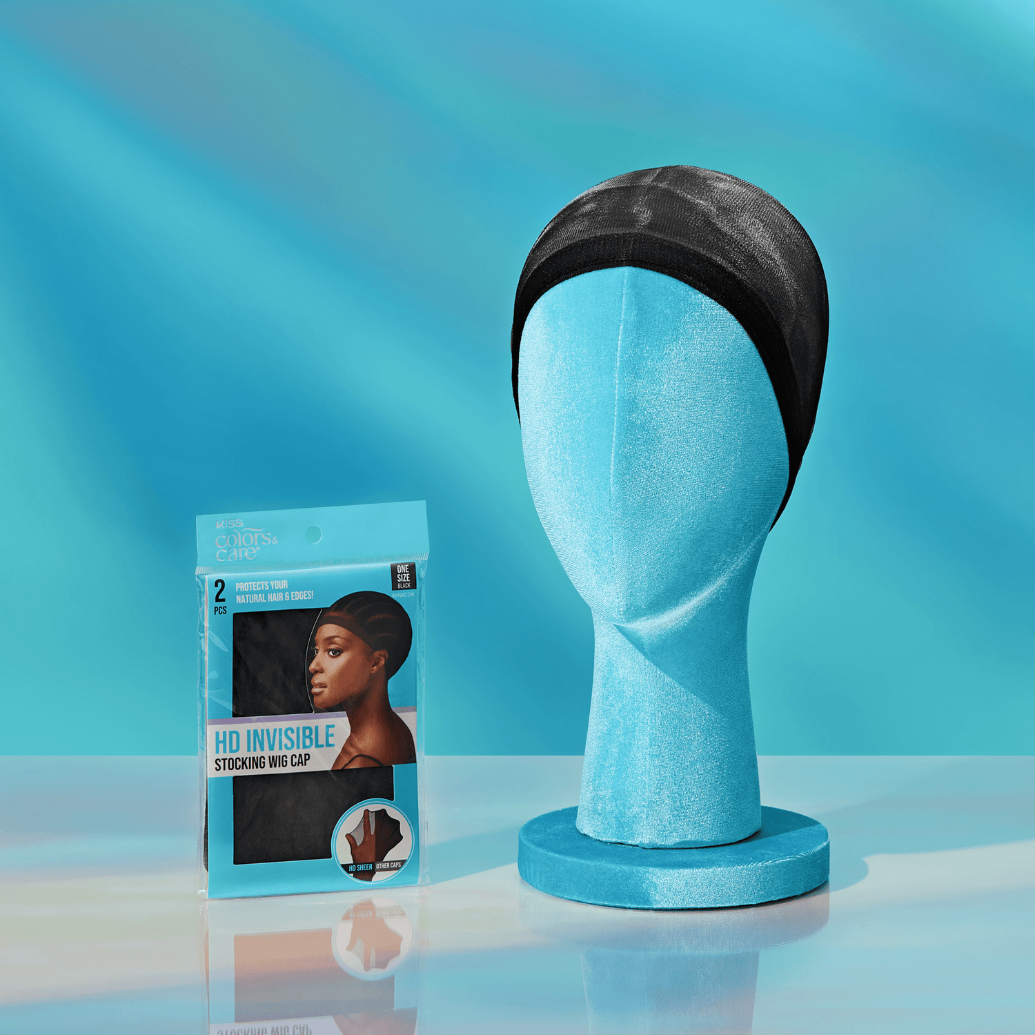 KISS Colors &amp; Care HD Invisible Stocking Wig Cap - Black