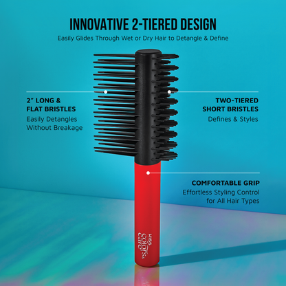 KISS Colors &amp; Care Detangle Boss Glide &amp; Define 2-in-1 Brush