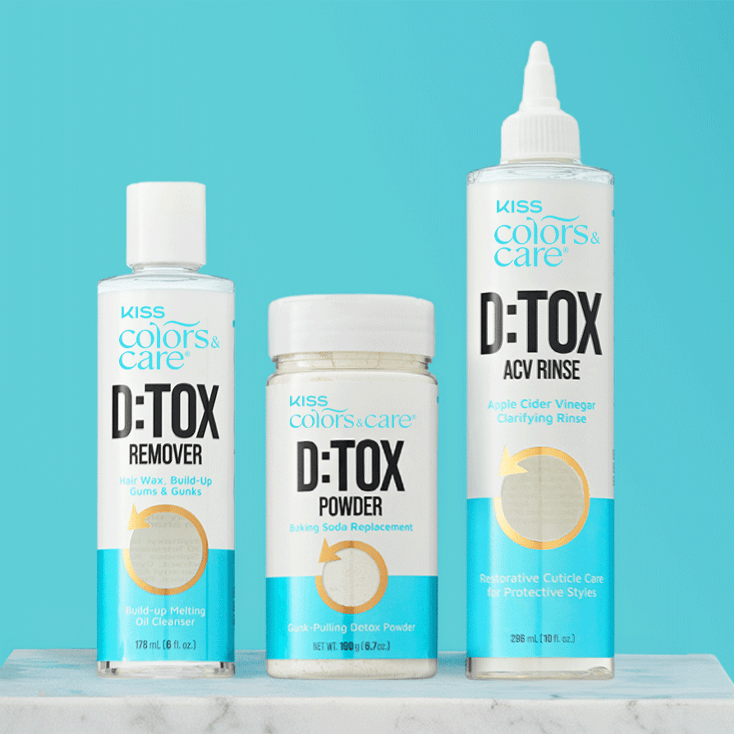 Kiss Colors &amp; Care D:TOX Hair Detox Powder, Gunk-Pulling Baking Powder Formula, 8 oz.