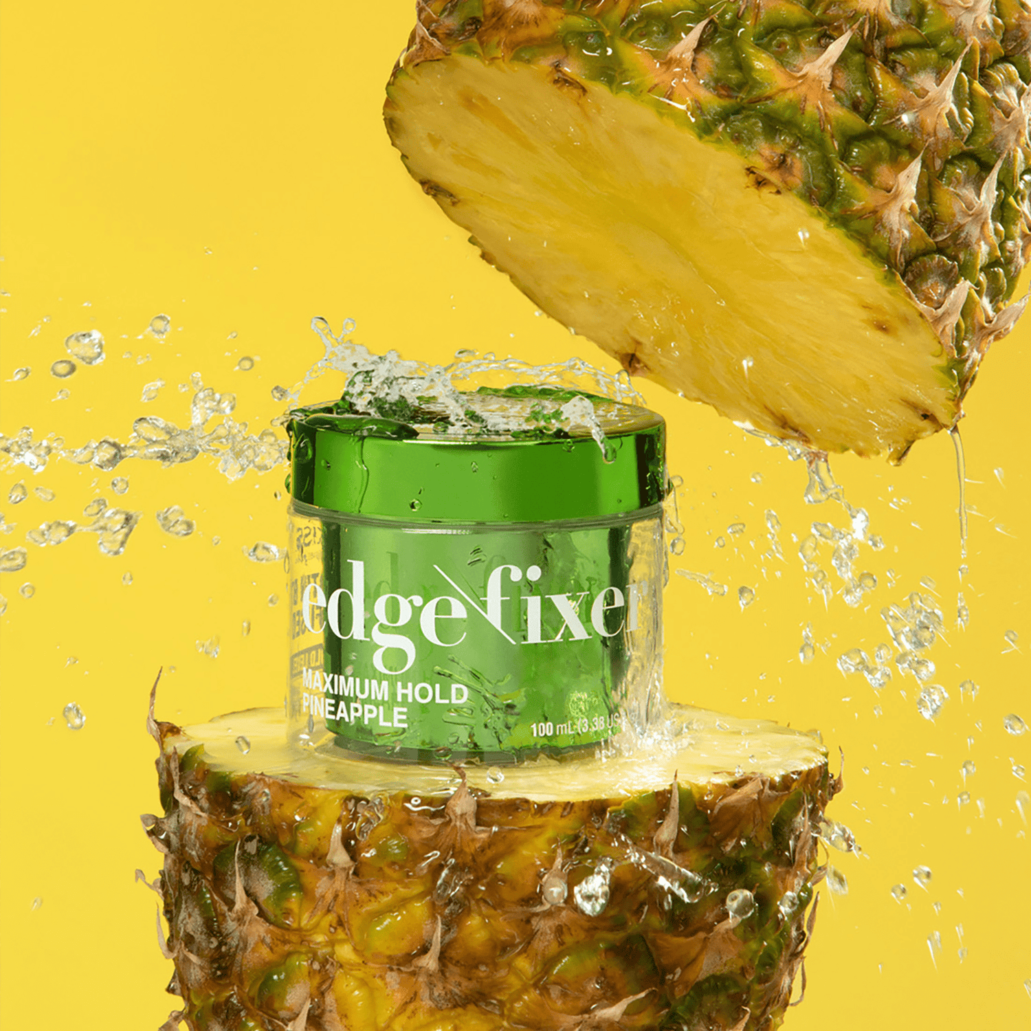 Edge Fixer Hair Gel, Max Hold - Pineapple, 100mL | KISS Colors & Care Edge Fixer Hair Gel, Max Hold - Pineapple, 100mL | KISS Colors & Care
