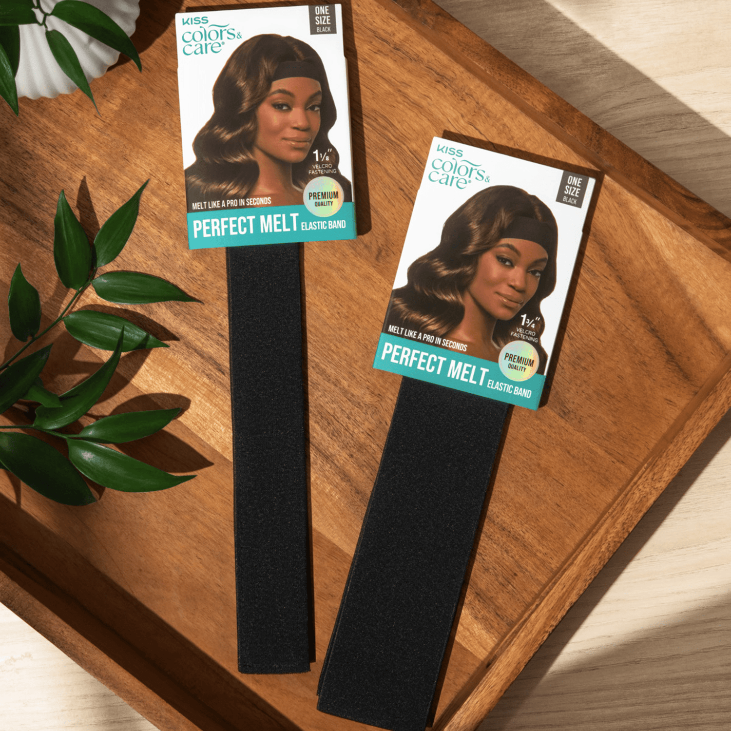 Kiss Colors &amp; Care Perfect Melt Elastic Band - Black, 1-1/8"