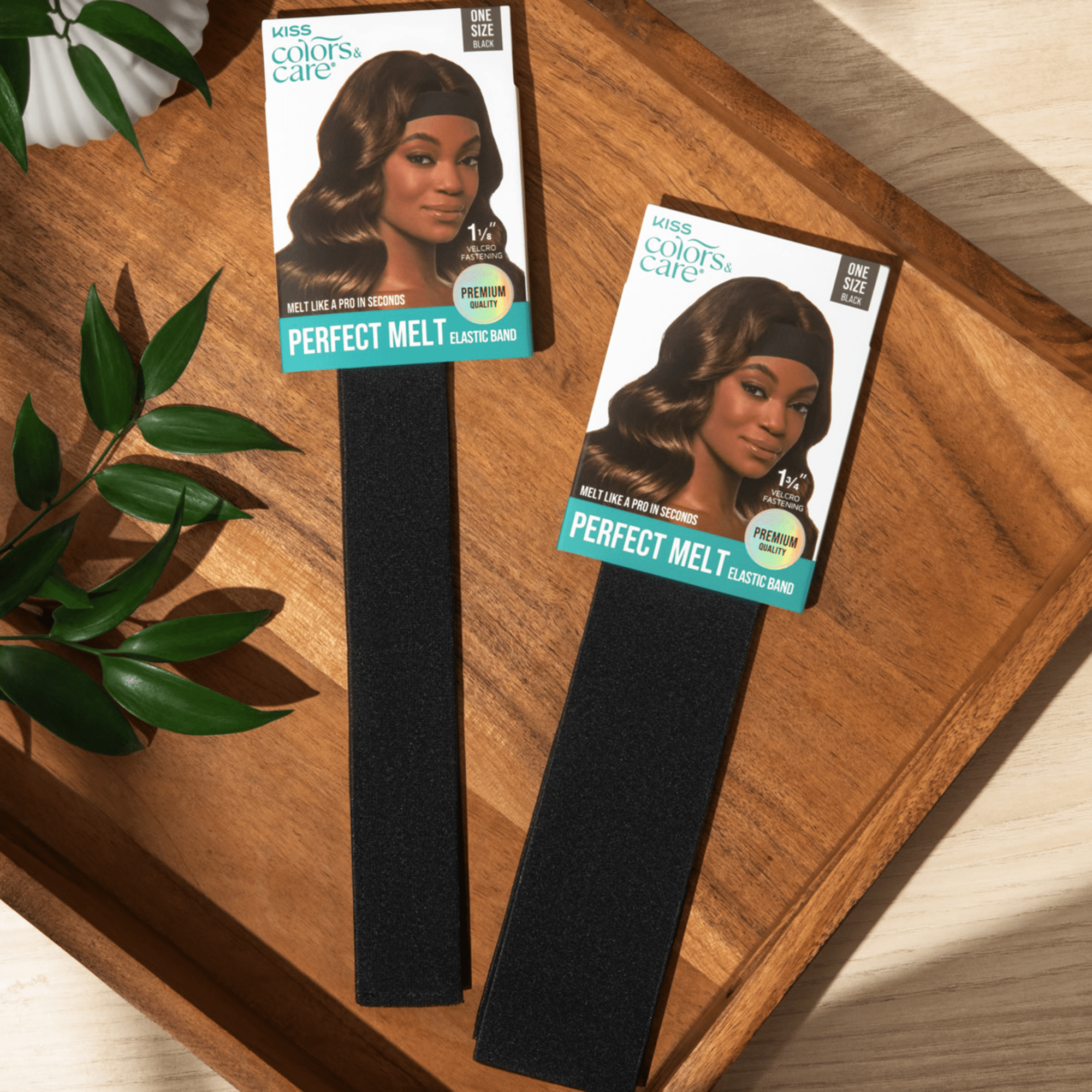 Kiss Colors &amp; Care Perfect Melt Elastic Band - Black, 1-1/8"