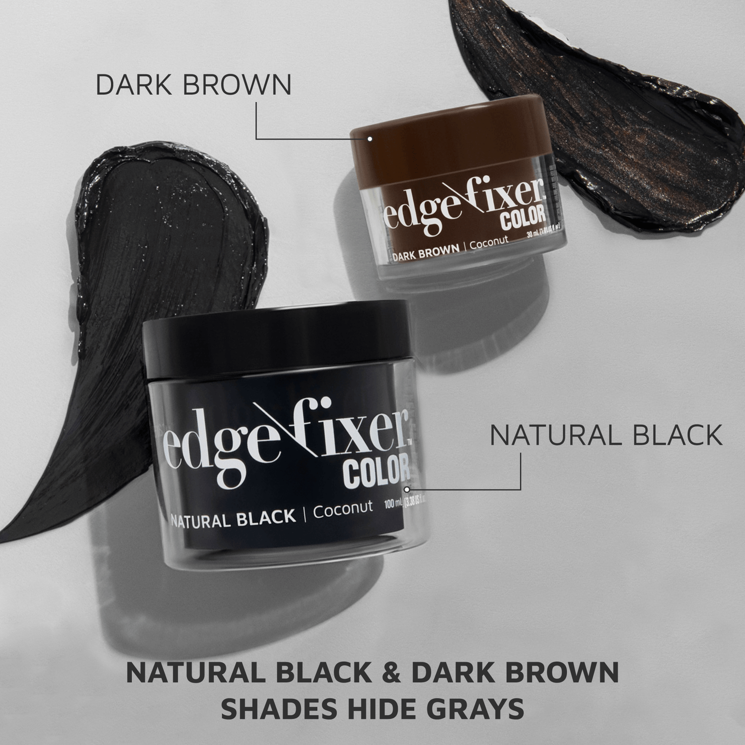 Kiss Colors &amp; Care Edge Fixer Color 30ml - Natural Black